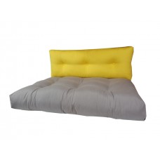 Sarı Sırt Minderli Palet Minderi 120x80 Cm-Fitsdekor Sarı Sırt Minderli Palet Minderi 120x80 Cm-Fitsdekor